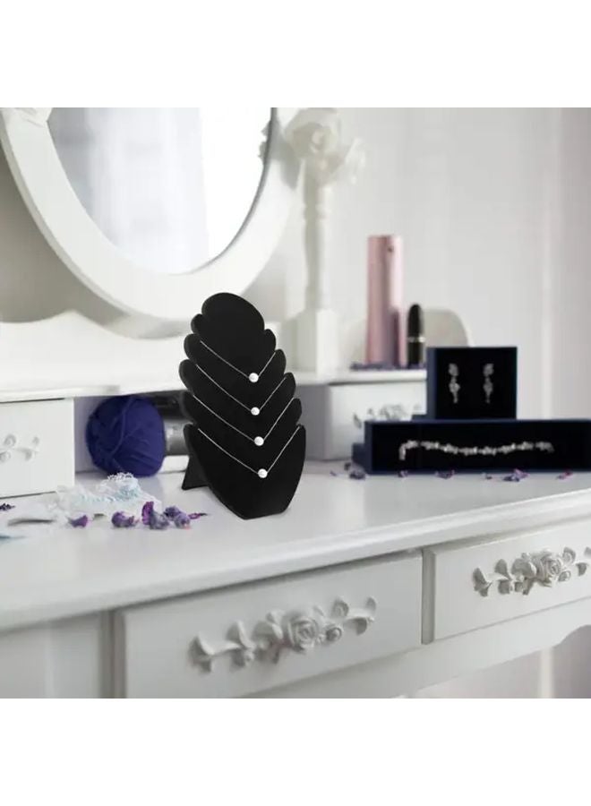 Black Jewelry Display Stand And Easel With 5 Notch Hanging System Adjustable Bracelet Necklace Holder - Image 2